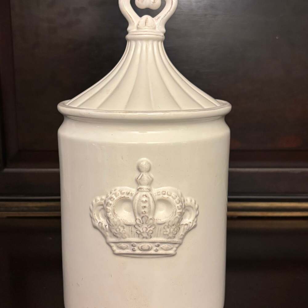 Blue sky White Kitchen Canister